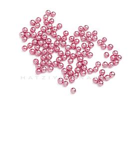 6104-6106_604. silver balls 4mm-6mm color_pink
