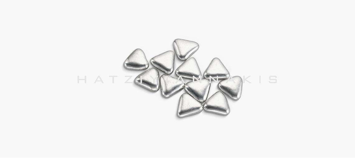 silver triangle shape decoratives sprinkles